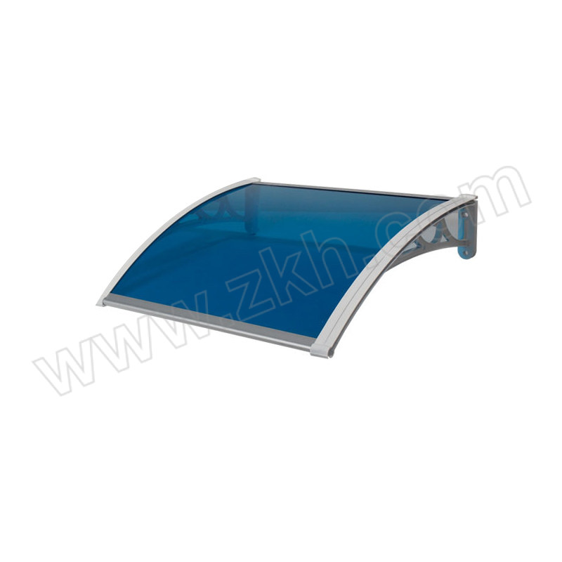 LONGDAI/龙代 HCF户外铝合金雨棚 银色架+蓝色板 长度1200mm 伸出长度600mm 1个