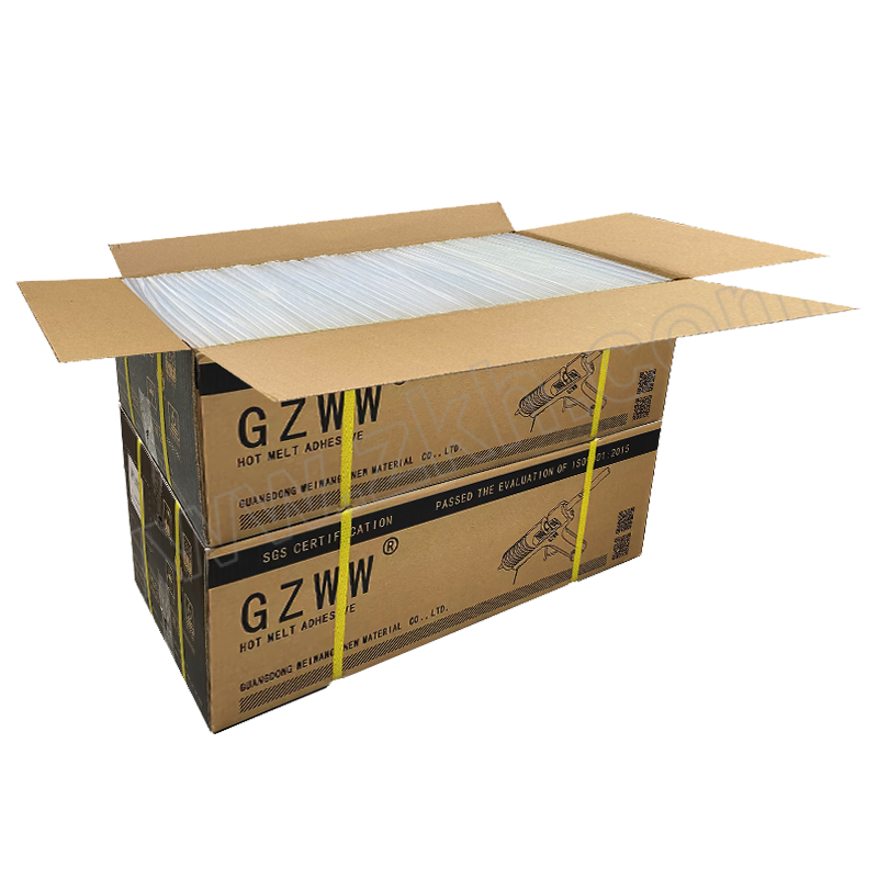 GZWW/伟旺 白色透明环保热熔胶棒 W9102P 25kg φ7×300mm 约2125根 1箱