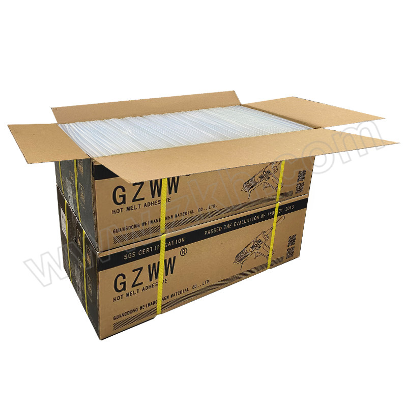 GZWW/伟旺 白色透明环保热熔胶棒 W9102P 25kg φ11×300mm 约875根 1箱