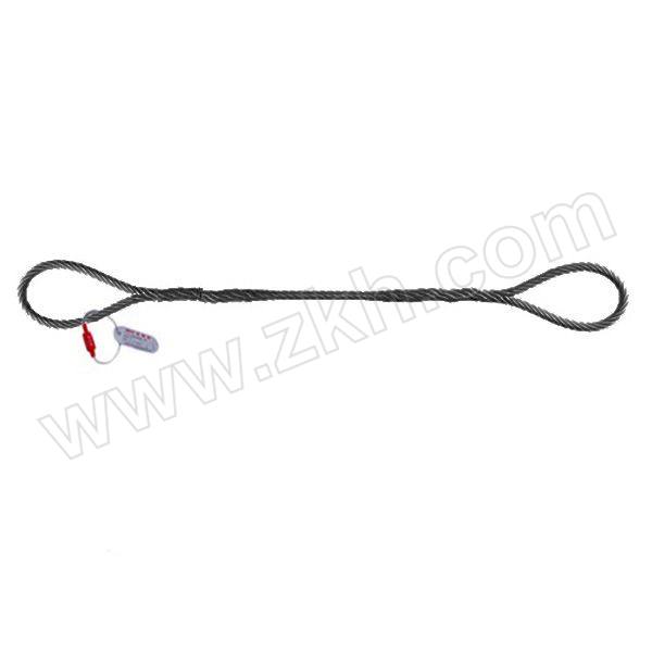 PPU/品尔优 双环插编光面有油麻芯钢丝绳索具 UAF20 额定载荷3t 使用长度6m 1根
