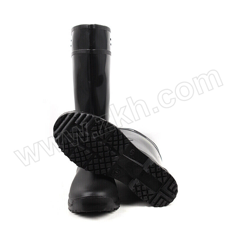 LEVER/莱尔 耐油耐酸碱雨靴 QH-9-21 42码 黑色 PVC 1双