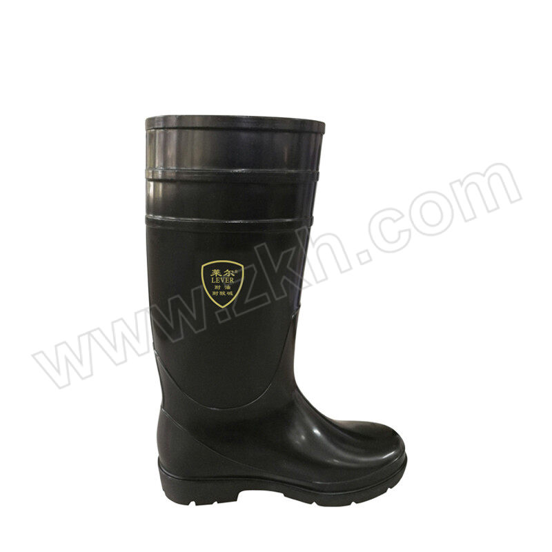 LEVER/莱尔 耐油耐酸碱雨靴 QH-9-21 42码 黑色 PVC 1双