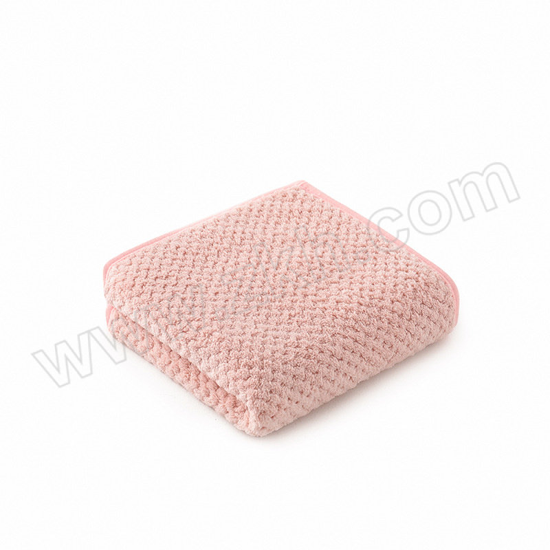 PUXI/朴希 菠萝格珊瑚绒毛巾 PX-BLG-1肉粉色 34×76cm 1条