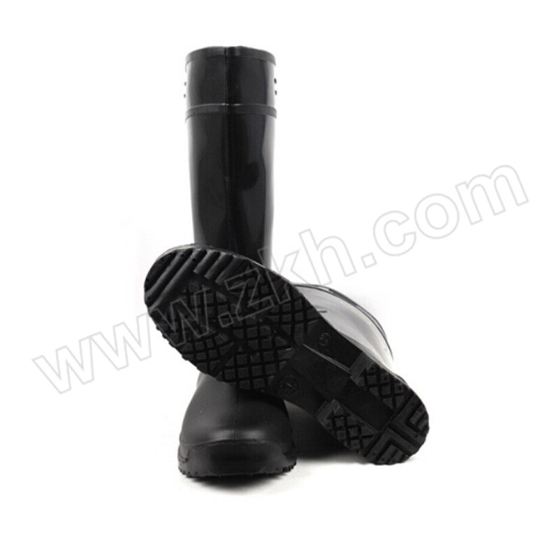 LEVER/莱尔 耐油耐酸碱雨靴 QH-11-21 45码 黑色 PVC 1双