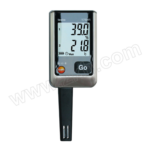 TESTO/德图 温湿度记录仪 testo 175 H1 带有外部(NTC/电容式湿度传感器)包含墙面支架 锁 电池和校准记录 1台