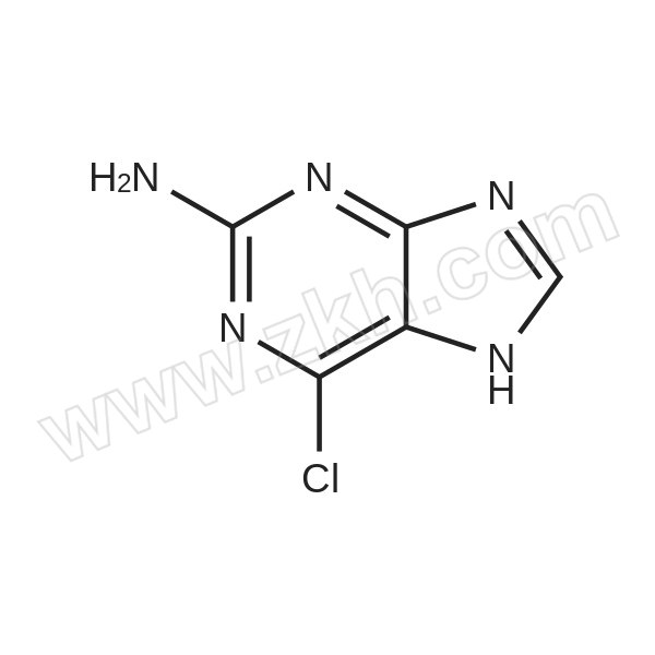 MBC/毕合生物 2-氨基-6-氯嘌呤 PC012606-5g CAS号10310-21-1 98% 1瓶