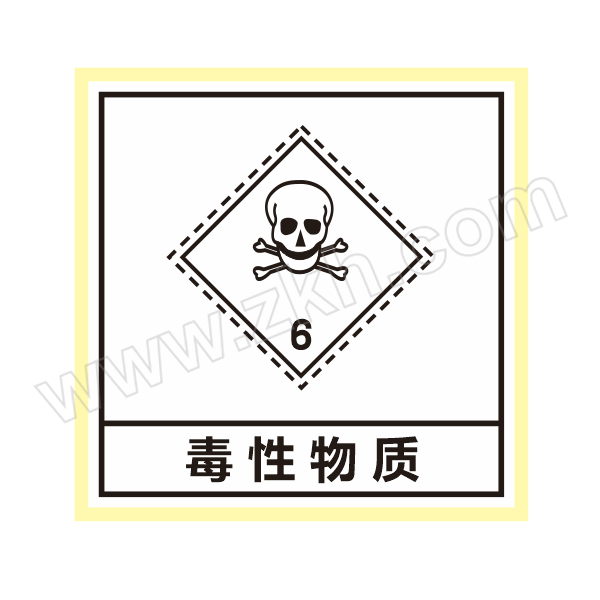 ZMZP/卓美臻品 毒性物质标签 ZM0016 150×150mm 1个