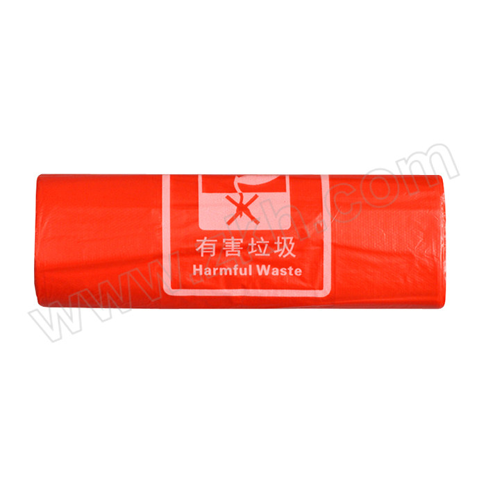 LAUTEE/兰诗 手提式分类垃圾袋 FH-2021 45×55cm 红色有害垃圾 50只 1包