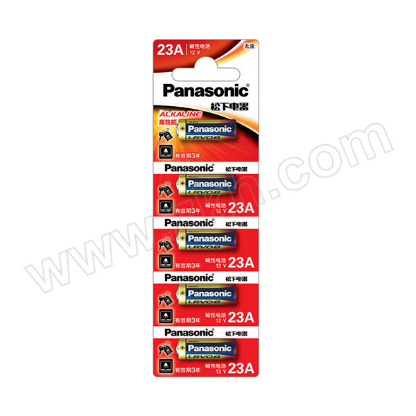 PANASONIC/松下 碱性干电池 23A 12V 5节 适用电子遥控器防盗卷帘门引闪器LRV08L/1B5C 1板