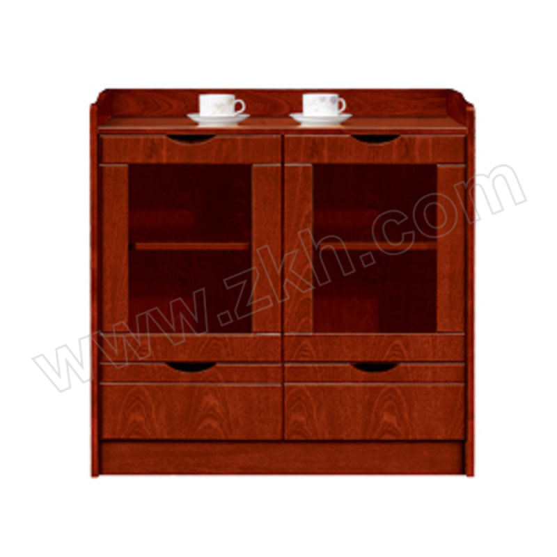 MASYOUNGER/马记亚哥 双开门胡桃色木皮办公室茶水柜 HC-csg 尺寸800×400×800mm 1台
