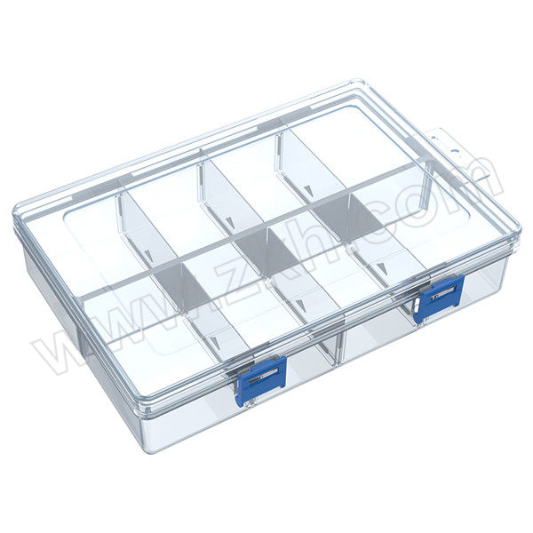 OK-TOOLS/卡夫威尔 8格收纳盒 NF3632 外尺寸200×135×45mm 透明 1个
