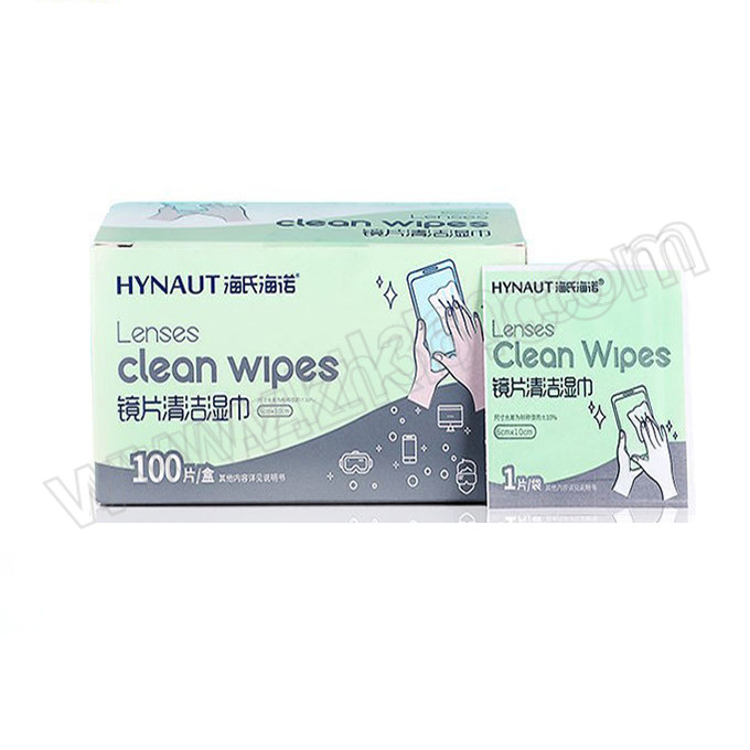 HYNAUT/海氏海诺 镜片清洁湿巾 单片100×60mm 100片 1盒