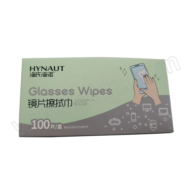 HYNAUT/海氏海诺 镜片清洁湿巾 单片100×60mm 100片 1盒