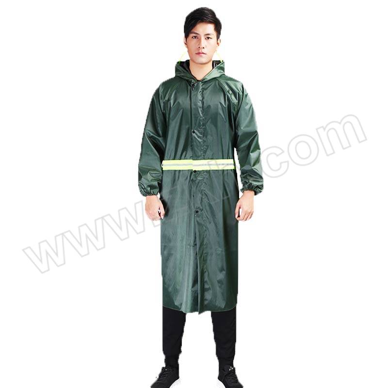 FANJIA/繁佳 加厚长身雨衣无裤 HCF-绿色侧开 3XL 1件