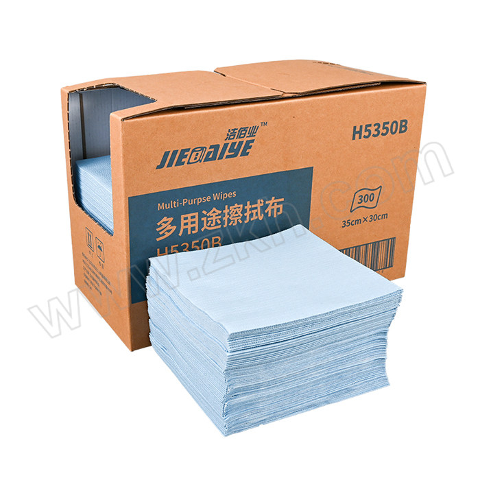 JIEBAIYE/洁佰业 多用途工业擦拭布 JBY-H5350B 蓝色 35×30cm 1盒