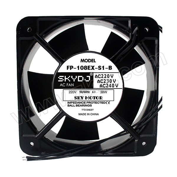 SKYDJ 交流方形风扇 FP-108EX-S1-B 外形尺寸150×150×50mm 220V 38W 1个