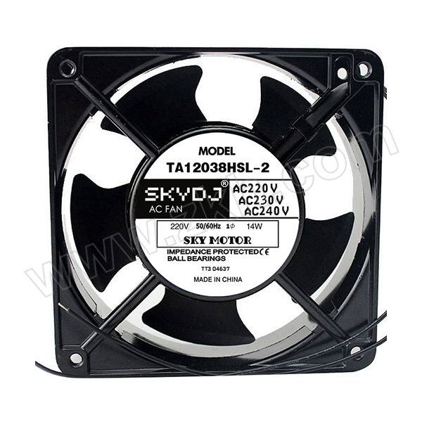 SKYDJ 电柜散热风扇 TA12038HSL-2 220V 14W 外形尺寸120×120×38mm 1个