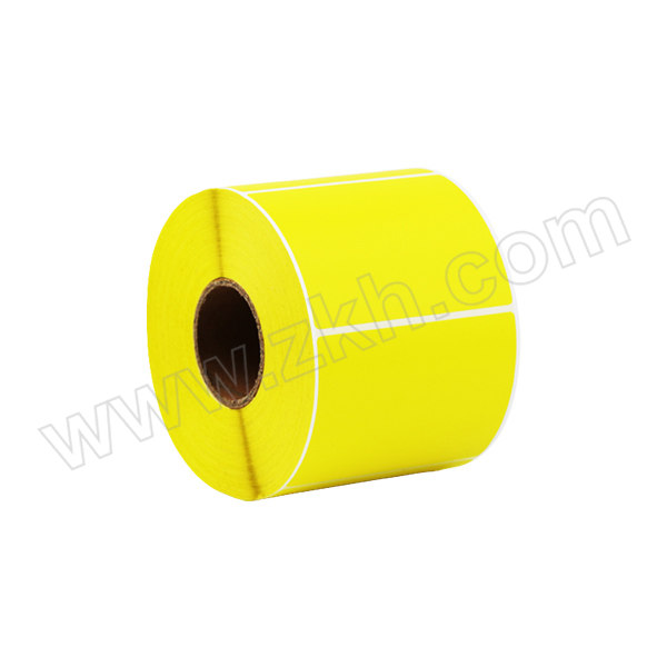 ZMZP/卓美臻品 黄色铜版纸标签 TB-105mm×65mm×750pcs 卷芯40mm 单排 1卷