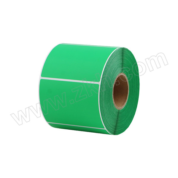 ZMZP/卓美臻品 绿色铜版纸标签 TB-105mm×50mm×960pcs 卷芯76mm 单排 1卷