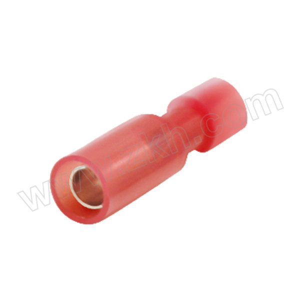 ZHONGLIAN/中连 尼龙子弹母全绝缘端子 1.25-156 红色 适用线规22~16AWG 适用0.5~1.5mm² 1包