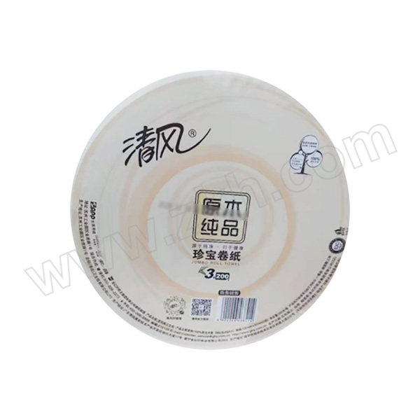 BREEZE/清风 大卷卫生纸 BJ02A1C 三层 200m 12卷 1件