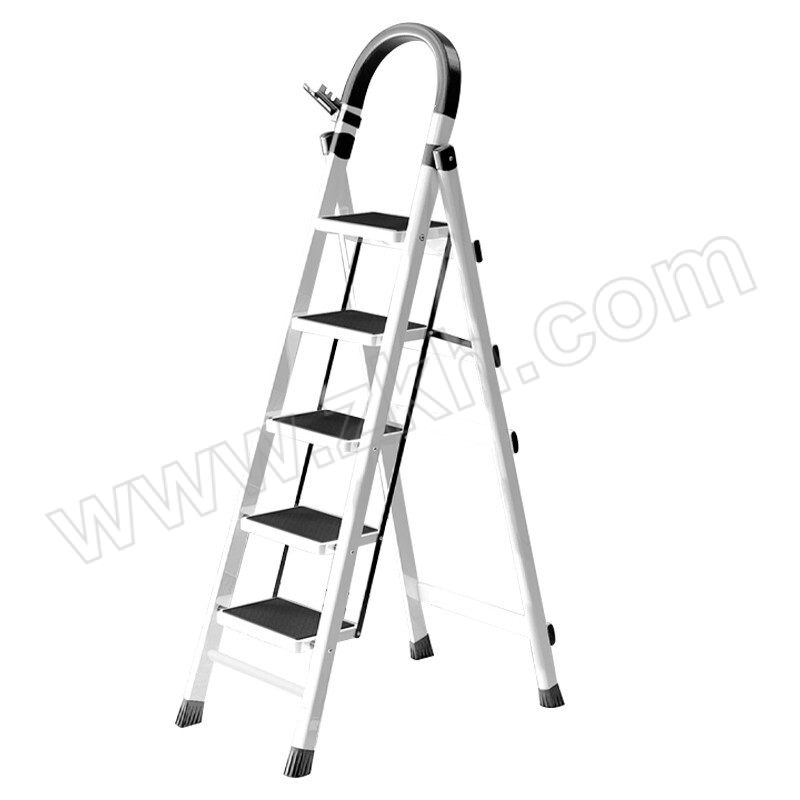 LIANGONG/链工 白色五步梯子 折叠五步梯 载重70kg 工作高度1160mm 1件