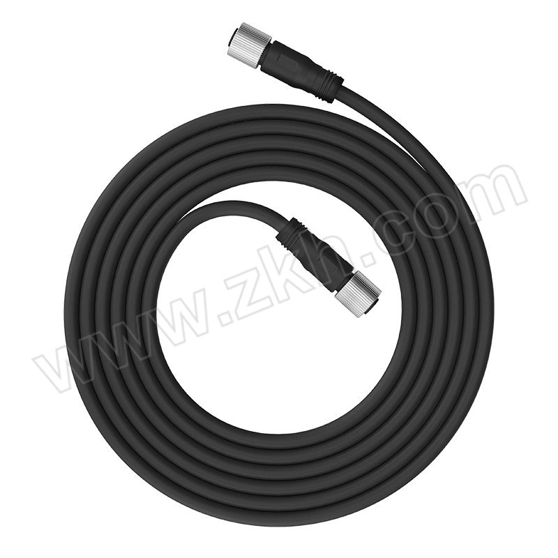 ZHAOLONG/兆龙 屏蔽型PVC护套传感器电缆组件 ZL7403A347 M12 A 5芯母直头 3m 1根