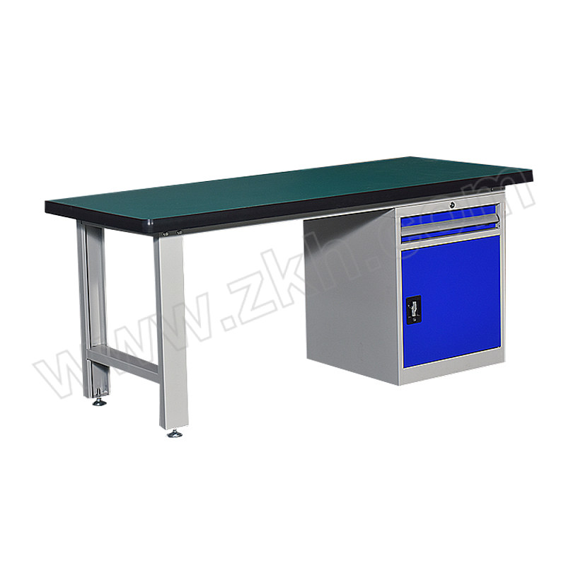 MASYOUNGER/马记亚哥 1.5m二抽一门防静电工作台 HC-JGZT39 尺寸1500×750×800mm 载重1t 灰色 1张