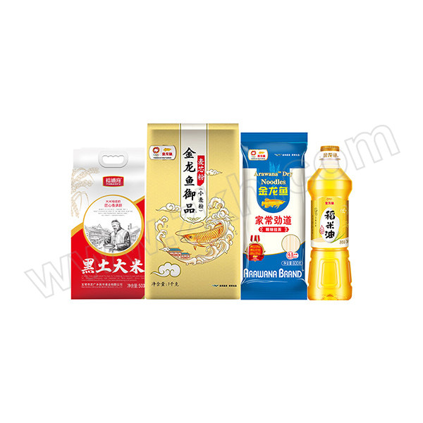 ARAWANA/金龙鱼 米油面粉挂面套餐 ZKHzuhe-001 稻米油700mL+大米500g+小麦粉1kg+挂面800g 1组