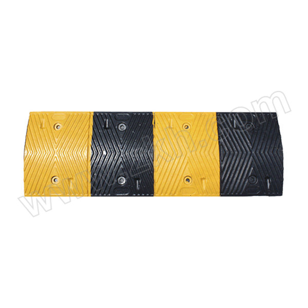 ZKH/震坤行 人字纹橡胶减速带 SH-R03 黑黄色 1000×350mm 高50mm 1块