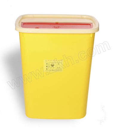 LIHAO/力豪 方形一次性医疗利器盒 LQH-10L-YX-7 23×25cm 10L 黄色 1个