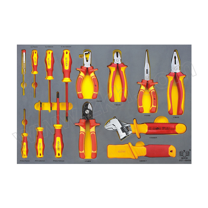 BESTIR/鹰之印 VDE绝缘综合工具托组套 BST-98498 1套
