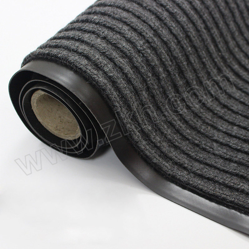 M-NICE/妙耐思 双条纹绒面地垫 MDS058 1.5×1.2m 灰色 厚约5mm 1块