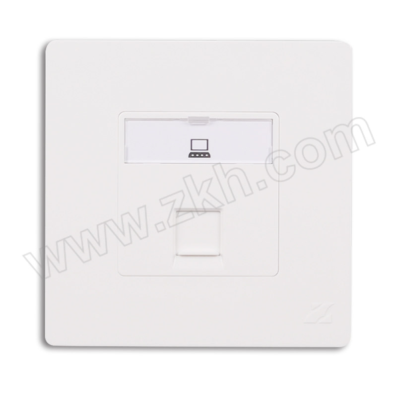 ZHAOLONG/兆龙 单口RJ45面板86型信息面板 ZL9010201001 86×86mm 白色 1个