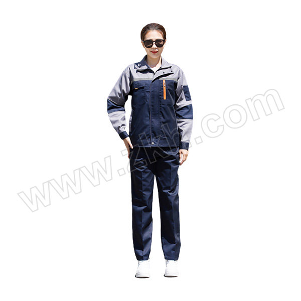 BOHAO/搏濠 五代涤棉春秋款长袖工装 011款 190码 藏蓝色+灰色 含上衣×1+裤子×1 1套