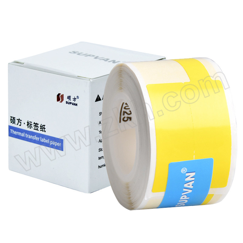 SUPVAN/硕方 热敏线缆标签(F型) T51023 黄色 25×38+40mm 100张 1卷