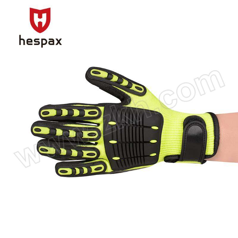 HESPAX/海思湃 Hespax机械伤害防护防砸防撞击手套 HT515 XL 荧光黄 1副