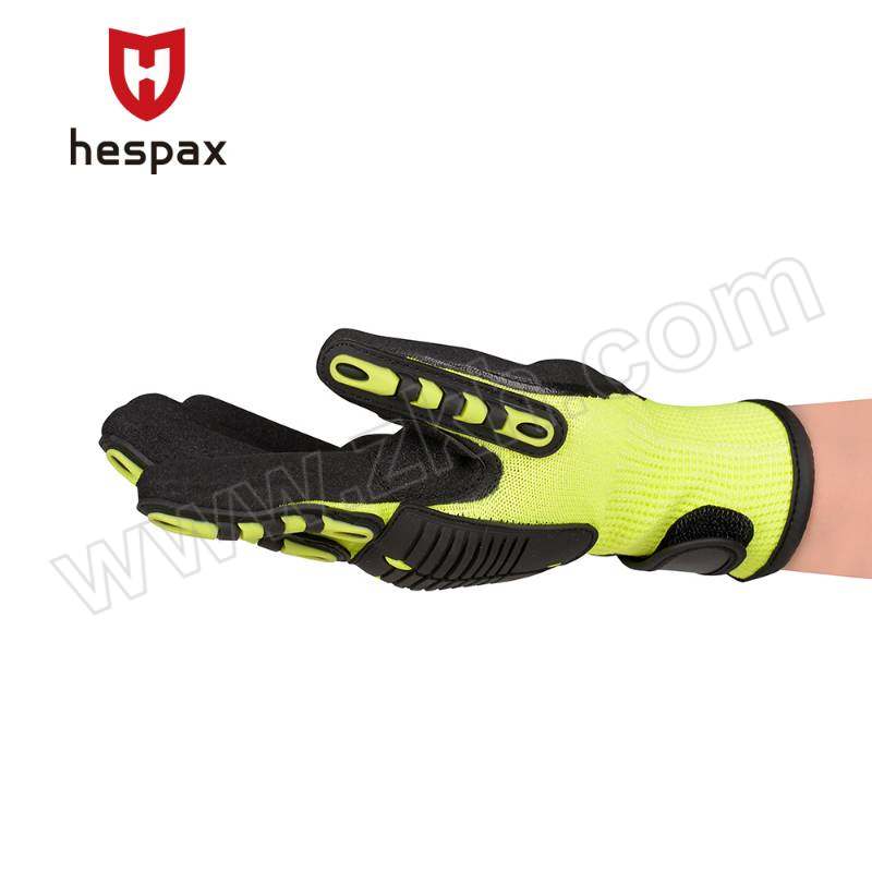 HESPAX/海思湃 Hespax机械伤害防护防砸防撞击手套 HT515 XL 荧光黄 1副