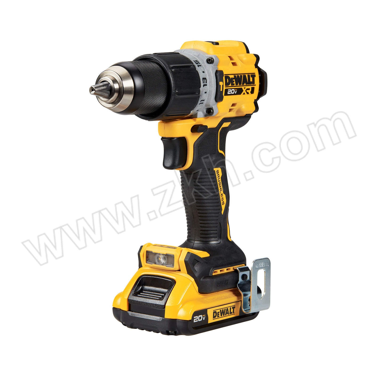 DEWALT/得伟 20V锂电无刷紧凑冲击钻 DCD805D2T-A9 两电一充 2Ah电池 1个