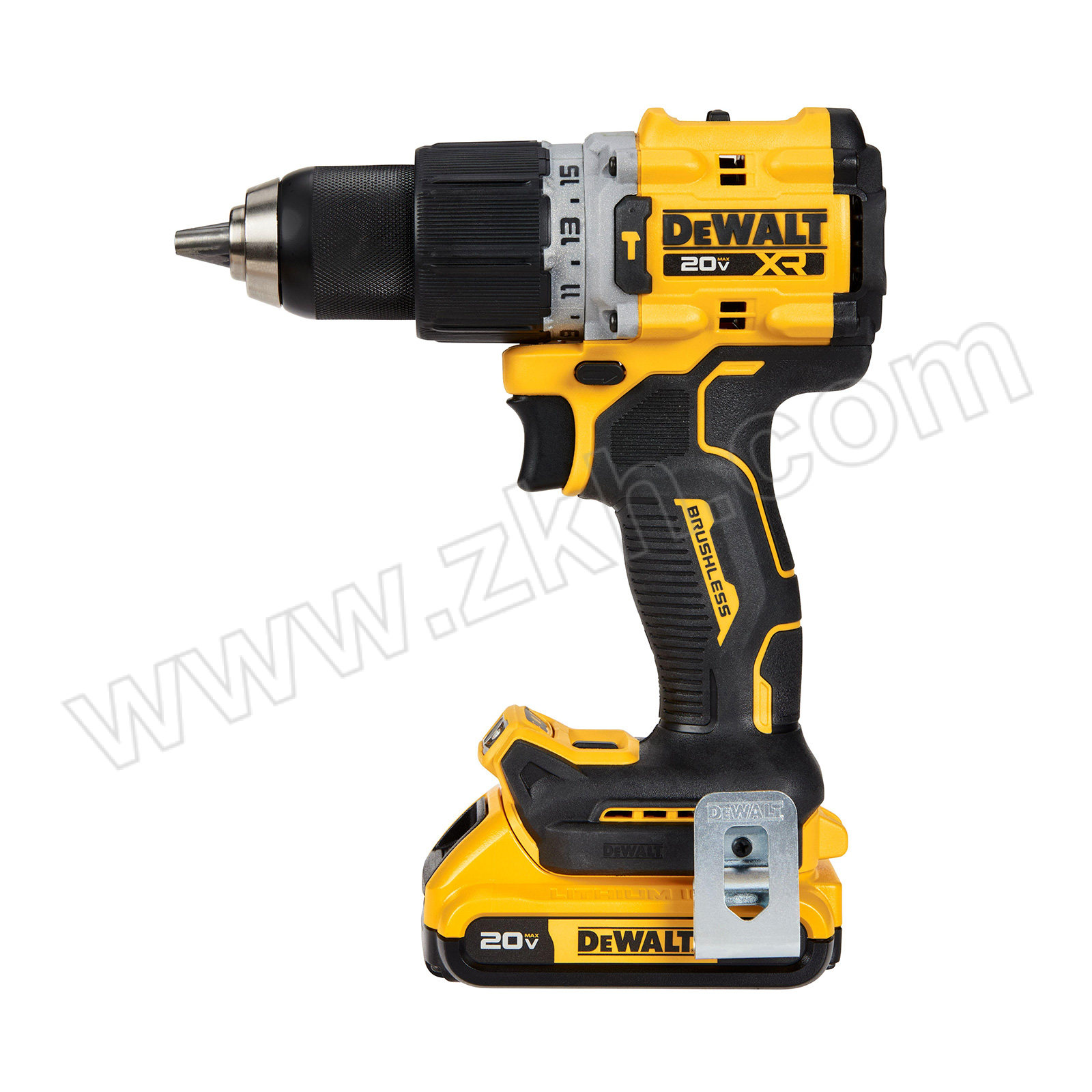 DEWALT/得伟 20V锂电无刷紧凑冲击钻 DCD805D2T-A9 两电一充 2Ah电池 1个