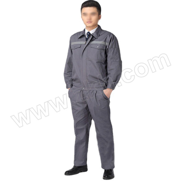 BAOPINFANG/寶品坊 长袖汽修劳保工作服套装 BPF-GZF117 190码 灰色 含上衣×1+裤子×1 1套