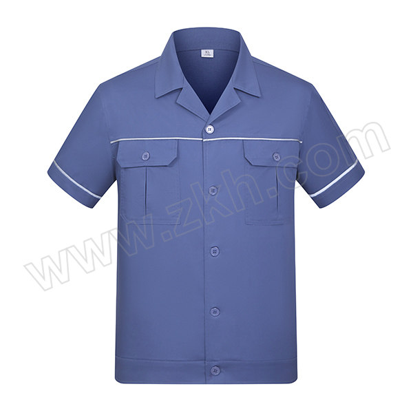 TOPRUI/拓普瑞 夏季涤棉精梳短袖工作服上衣 K9 165码 深铁灰 1件