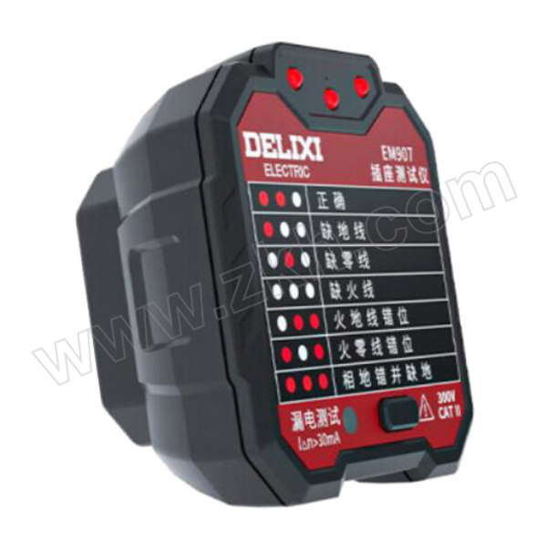 DELIXI/德力西 多功能电源插座测试器 EM907 220V 1个