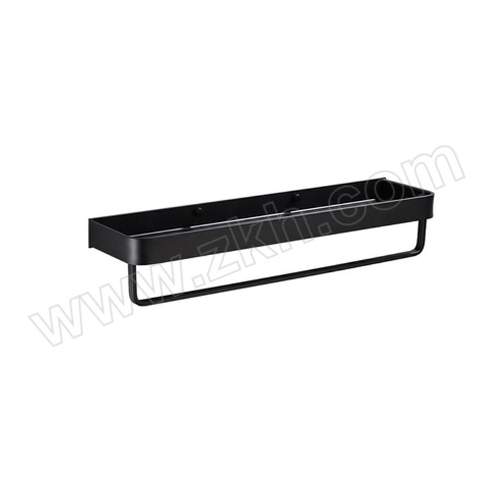 YUETONG/月桐 太空铝浴室置物架 YT-TKL40 尺寸400×125×40mm 带杆 黑色 1个