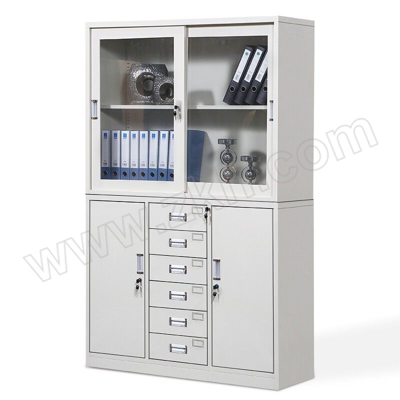 MZ/铭祖 宽中六文件柜灰白 MZ-WJG-14 尺寸1180×390×1800mm 0.6mm冷轧钢 1台