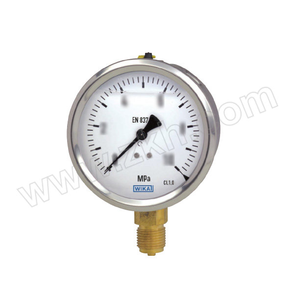 WIKA/威卡 压力表 213.53.063 径向 耐震 表盘63mm 量程7bar/MPa 连接螺纹1/4NPT 接液材质黄铜 1台