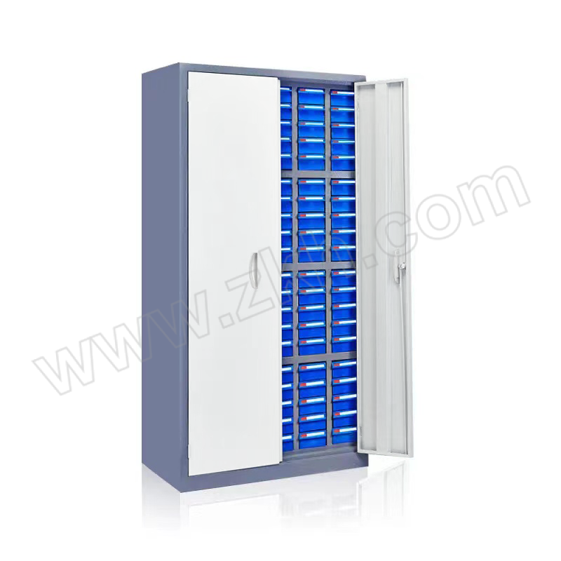 HZJ/华之杰 100抽蓝色带门零件柜 HZJ-LJG30 尺寸680×280×1290mm 1台