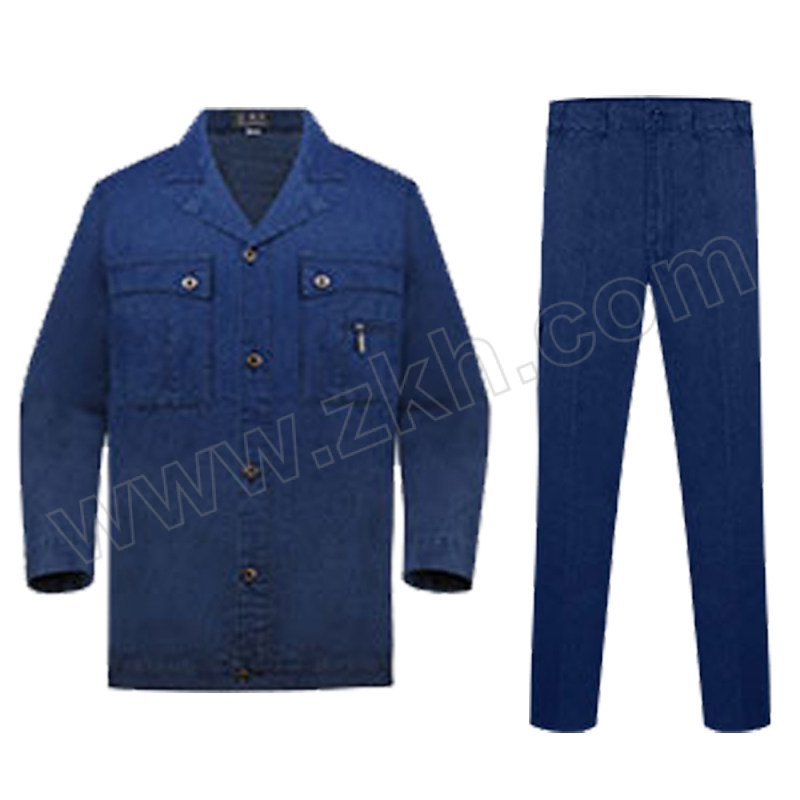 HONGANTU/宏安途 纯棉夏季长袖工作服套装 CM-XZ15 175码 藏蓝色 含上衣×1+裤子×1 1套