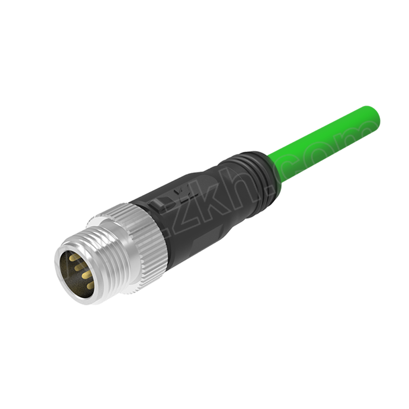 ZHAOLONG/兆龙 PROFINET-A-以太网电缆组件 ZL7402A344 绿色 M12-D-4芯公直头/M12-D-4芯公直头 3m 1根