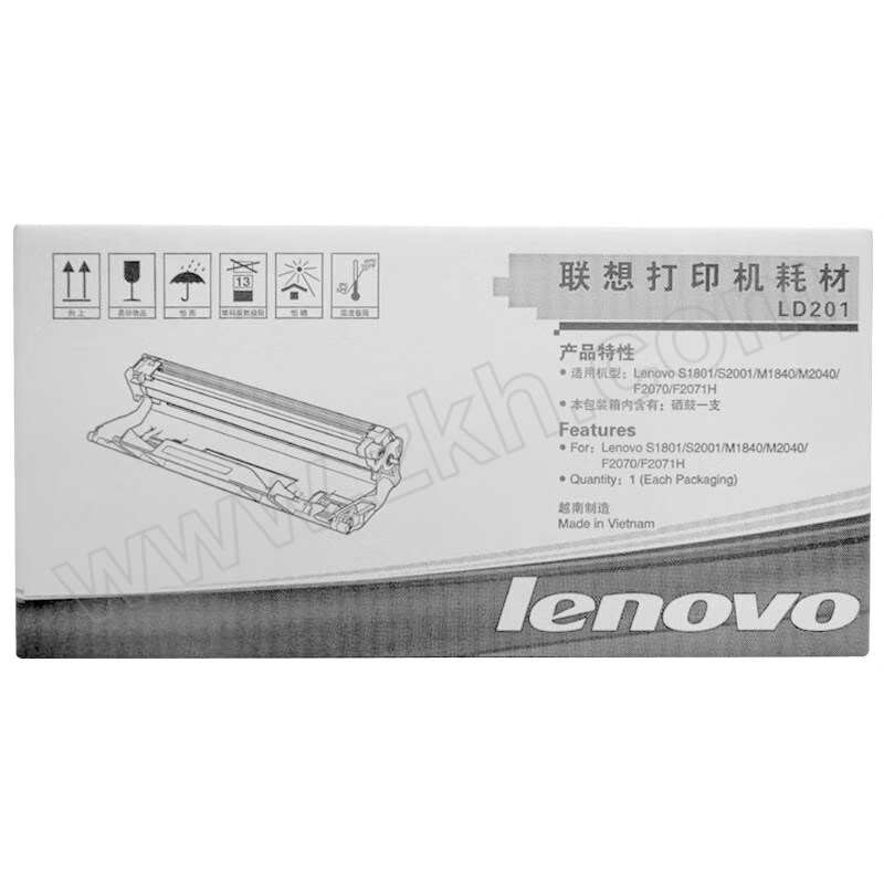 LENOVO/联想 LD201黑色原装硒鼓 LD201 黑色 适用S1801/LJ2205/M1851/M7255/LJ2206W/M7206W/M7256WHF 1支